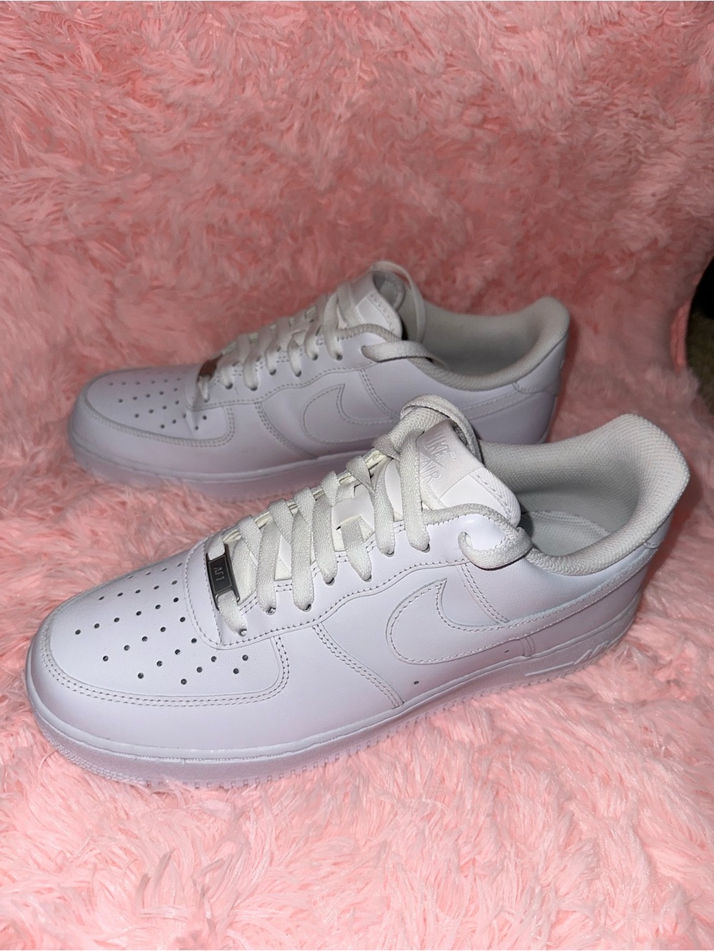 Nike Air Force 1 - White Low-Top Leather Sneakers - worn once.